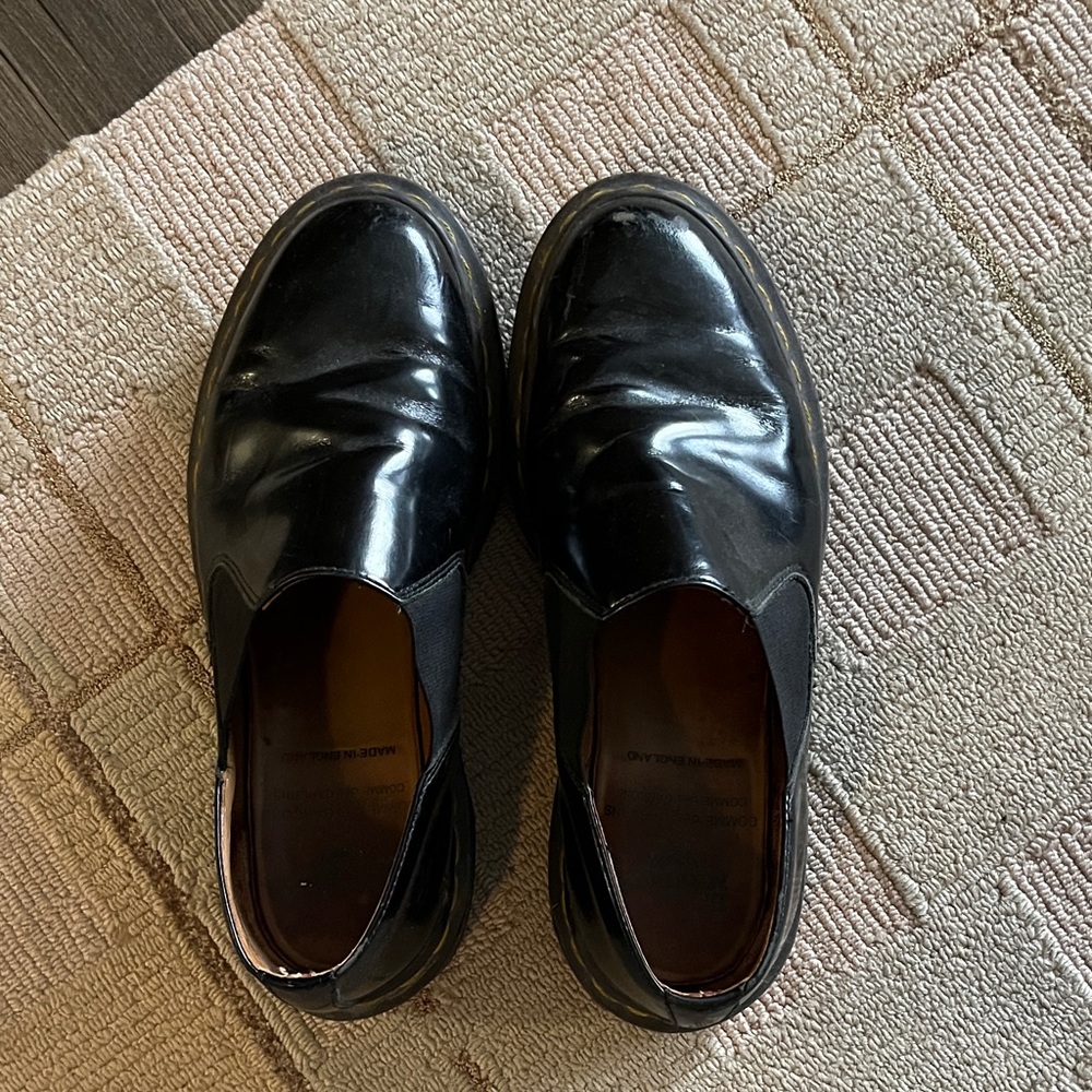 Comme des Garcons x Dr. Martens Black Women's Patent Loafers / Slip Ons Size 7